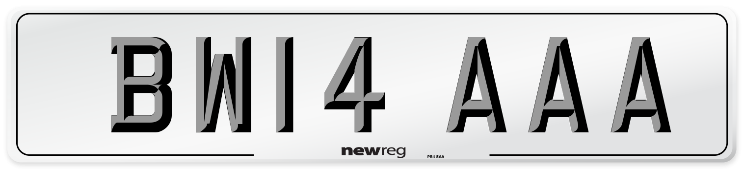 BW14 AAA Number Plate from New Reg